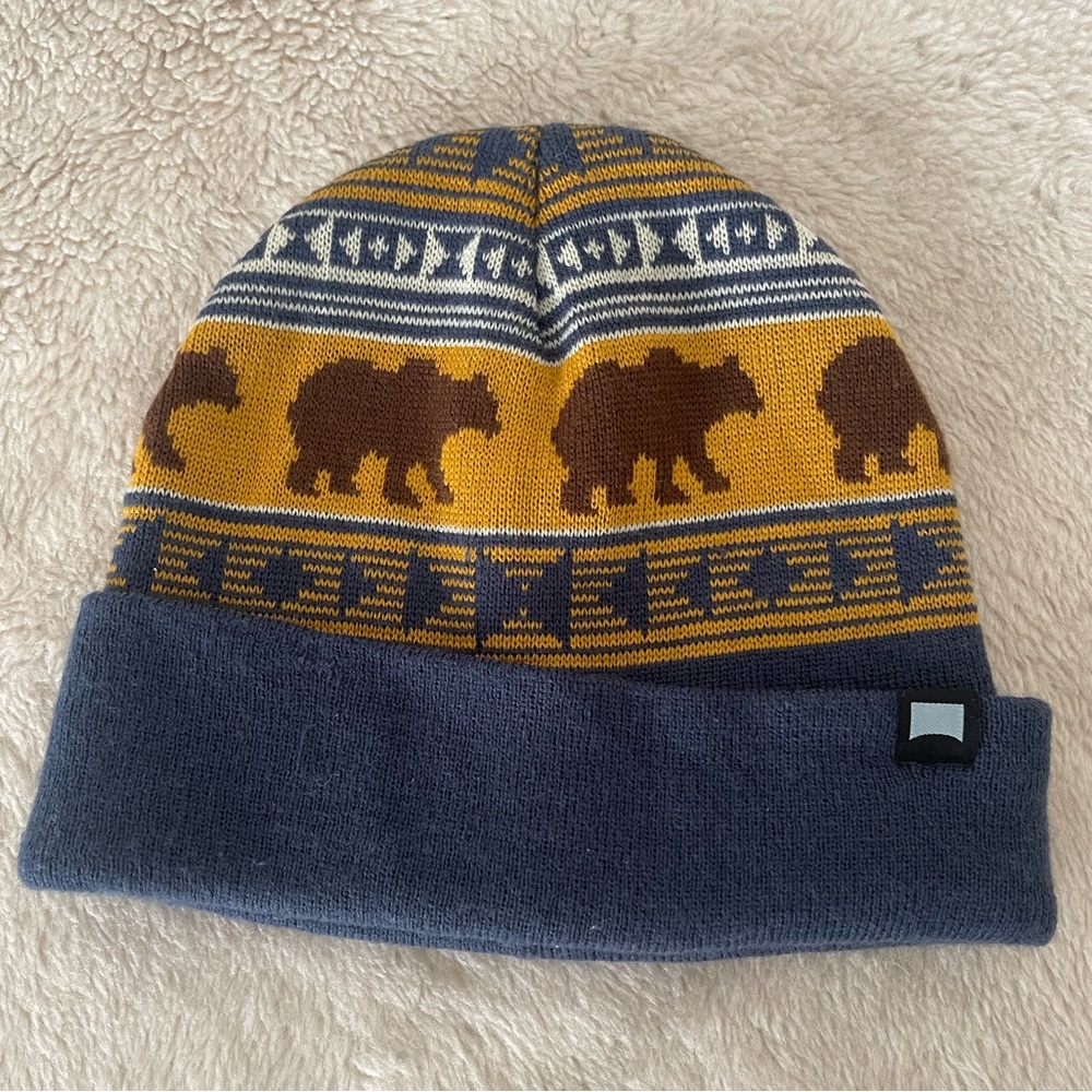 Burton Beanie Multicolor Bear Print One Size Ski Snowboard Winter